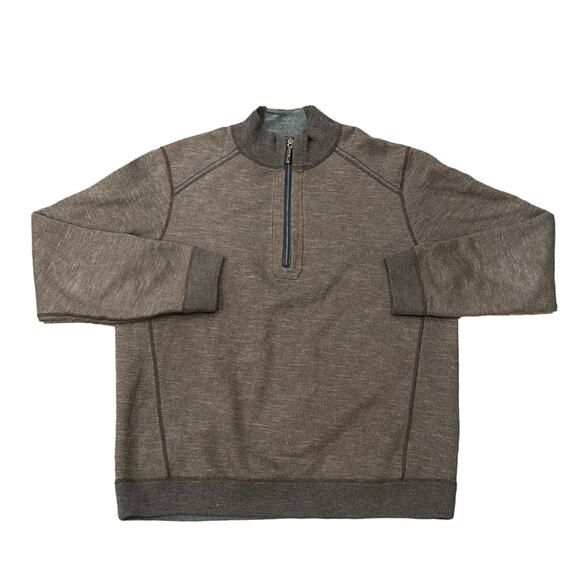 Tommy Bahama Men's Reversible Half Zip Pullover Brown Size XL - Picture 1 of 7